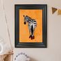 Custom A4 Framed Zebra In Heels Print Limited Edition, thumbnail 3 of 5