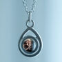 Personalised Teardrop Hidden Photo Necklace In Sterling Silver, thumbnail 1 of 8