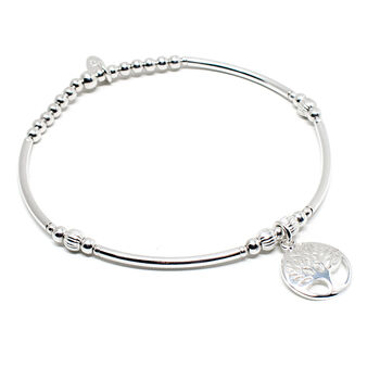 Tree Of Life Sterling Silver Beaded Bracelet, 3 of 5