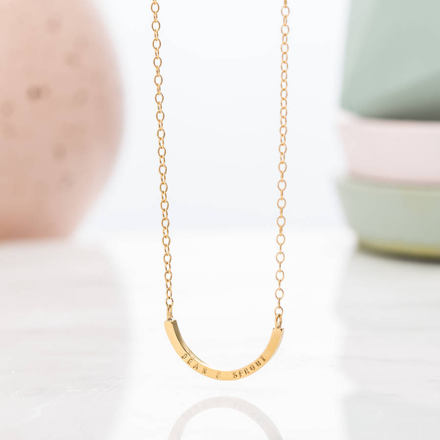 Personalised Curve Necklace By Posh Totty Designs | notonthehighstreet.com