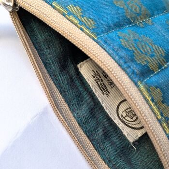 Colourful Quilted Mini Sari Pouches: Assorted Colours And Patterns, 5 of 8