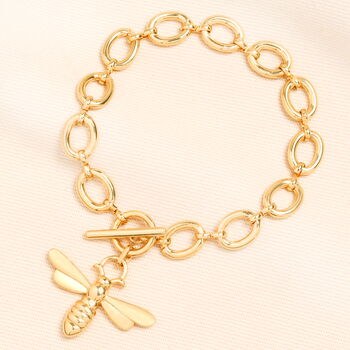 Chunky Bee Charm Bracelet In Gold, 2 of 5