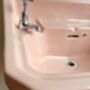Vintage Pink Twyfords Standard Pedestal Bathroom Sink, thumbnail 3 of 12