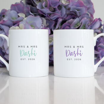 Wedding Anniversary China Mug Set, 5 of 6