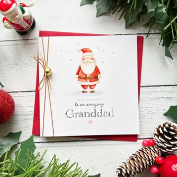 Handmade Scandi Santa Christmas Card For Him, 6 of 6