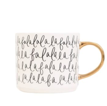 Fa La La La Christmas Fine Bone China Mug, 2 of 2