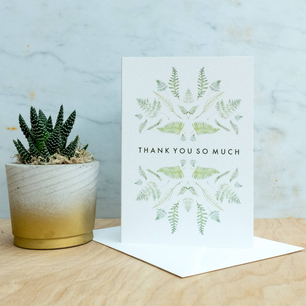 Thank You Card By de Winton Paper co. | notonthehighstreet.com