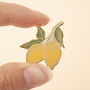 Lemon Enamel Pin Badge, thumbnail 2 of 8