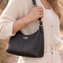 Personalised Pebble Faux Leather Shoulder Hobo Bag, thumbnail 1 of 5