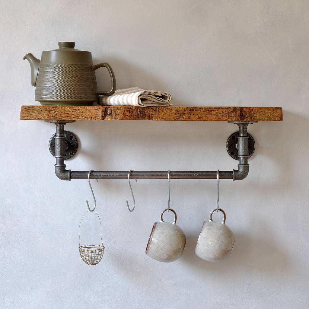 Live Edge Industrial Shelf Pipe By MöA Design