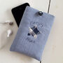 Personalised Embroidered Fabric Phone Case Gift, thumbnail 3 of 9