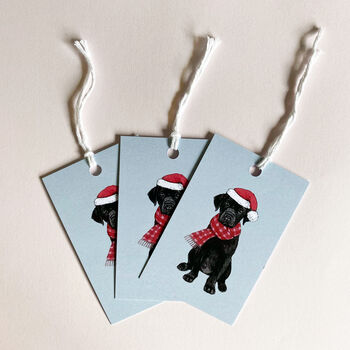 Festive Black Labrador Christmas Wrapping Paper, 4 of 4