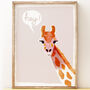 Hey Giraffe Children's Art Print, thumbnail 1 of 4