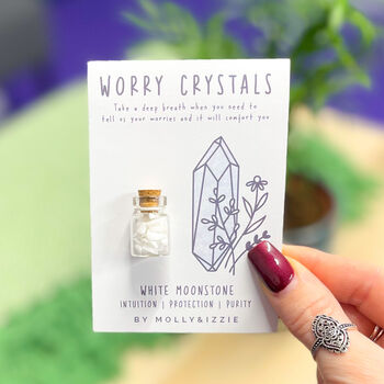 Worry Crystals White Moonstone, 2 of 2