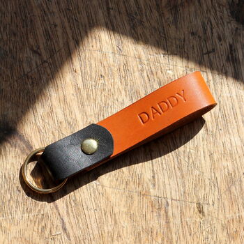 Handmade Leather Key Fob With Personalisation, 2 of 9