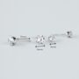 Sterling Silver Circular White Crystal Stud Earrings, thumbnail 2 of 5