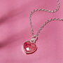 Healing Heart Ruby Gemstone Necklace, thumbnail 6 of 11