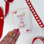 Anniversary Romantic Card 'Queen Of My Heart', thumbnail 3 of 4
