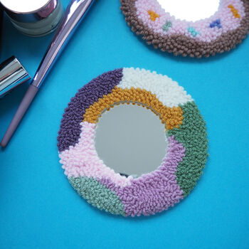 Punchneedle Abstract Pocket Mirror, 3 of 4