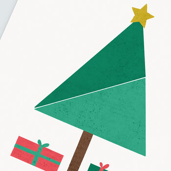 Personalised Illustrated Christmas Tree Print, 6 of 11