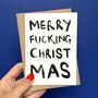 Happy F**King Christmas Risograph Card, thumbnail 3 of 3