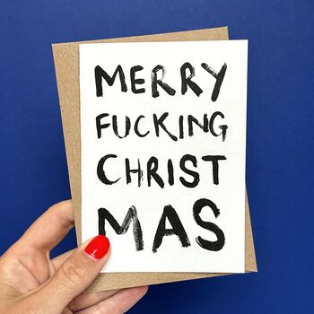 Happy F**King Christmas Risograph Card, 3 of 3