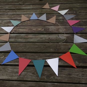 Personalised Colourful Leather Wedding Bunting, 2 of 7