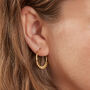 Gold Plated Silver Tiny Ball Hoop Earrings, thumbnail 3 of 5