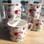 Set Of Six China Palace Mugs In Summertime Chintz Design, thumbnail 4 of 11