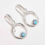 Sterling Silver Gemstone Ripple Earrings, thumbnail 3 of 10
