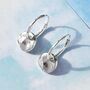 Sterling Silver Organic Hoop And Charm Earrings, thumbnail 1 of 5
