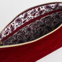 Robin Love Embroidered Red Medium Pouch, thumbnail 5 of 7