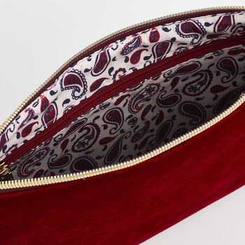 Robin Love Embroidered Red Medium Pouch, 5 of 7