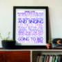 Personalised 'Favourite Things' Framed Print: Purples, thumbnail 6 of 6
