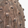 Textured Dot Brown Stoneware Table Lamp With Shade, thumbnail 3 of 9