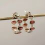 Garnet Sterling Silver Hoop Earrings, thumbnail 1 of 7
