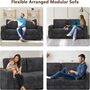 Two Seater Sofa With Storage, Comfortable Sofa Couch, thumbnail 6 of 12