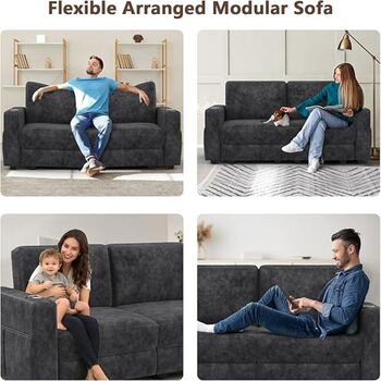 Two Seater Sofa With Storage, Comfortable Sofa Couch, 6 of 12