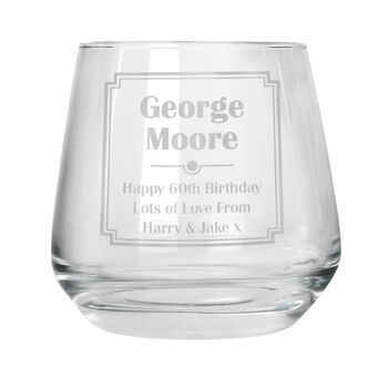 Gifts For Men Personalised Whisky Tumbler For Him, 8 of 8