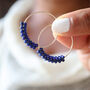 Real Lapis Lazuli Beaded Hoop Earrings, thumbnail 1 of 6