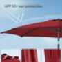 3m Garden Parasol Umbrella Upf 50+ Sun Shade 30° Tilt, thumbnail 7 of 12