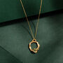 May Birthstone Emerald And Gold Vermeil Plated Necklace, thumbnail 3 of 9