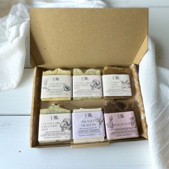 Christmas Soap Gift Box Containing Six Large Soap Bars, 4 of 5