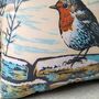 Christmas Robin Winter Bird Decorative Cushion, thumbnail 4 of 6