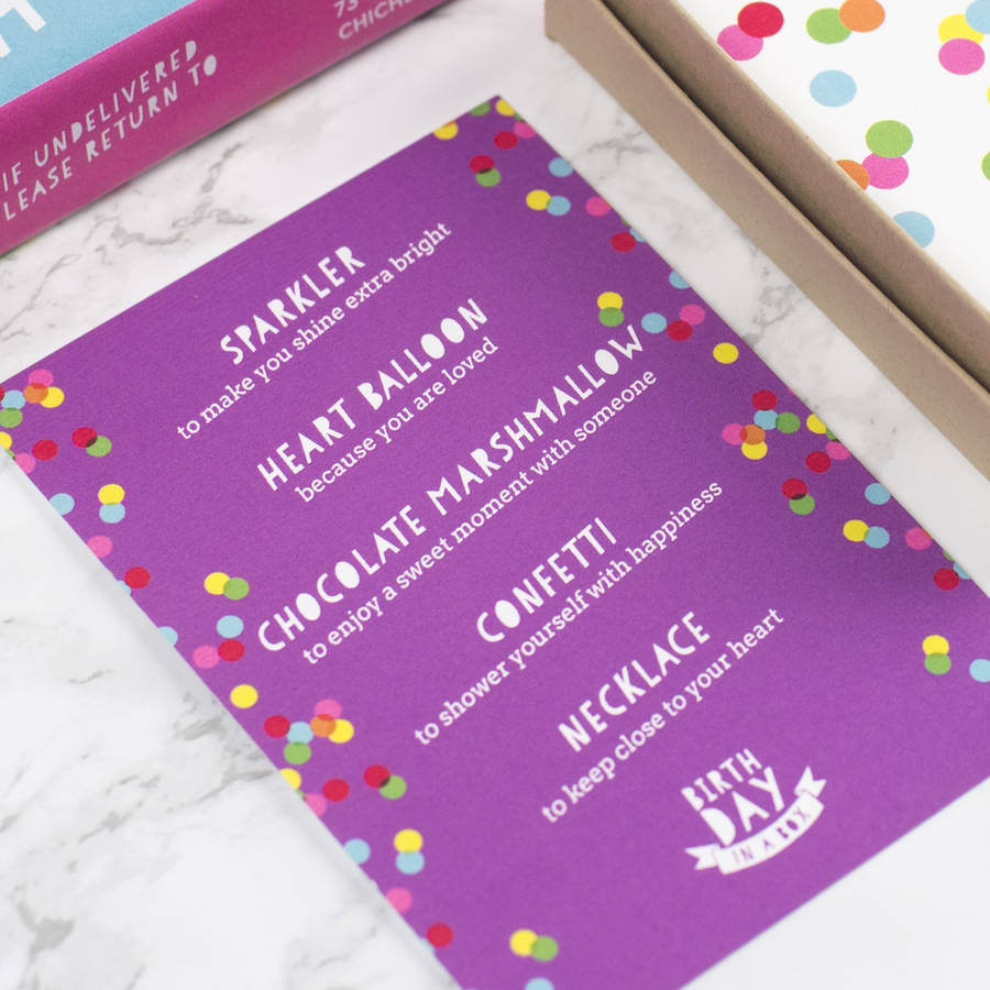 personalised birthday in a box gift box by milly inspired