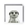 Myra The Meerkat Luxury Blank Greeting Card, thumbnail 3 of 7