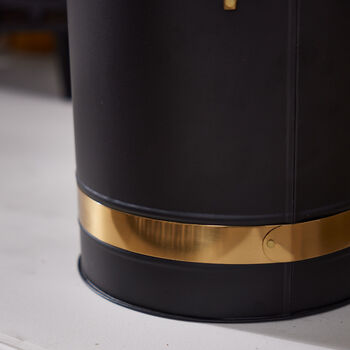 Black Brass Handle Coal Bucket, 5 of 7