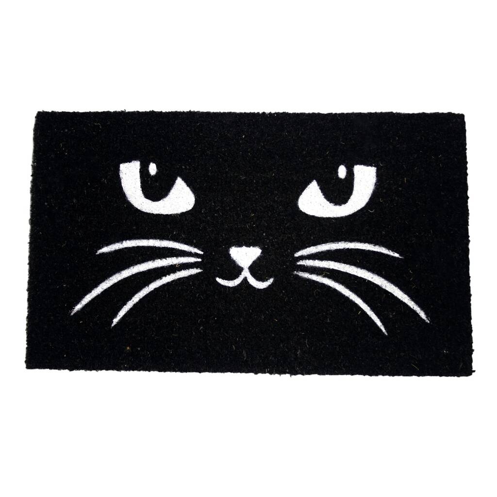 Cat Face Print Doormat By Lime Lace