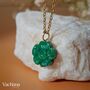 Myanmar Jade Flower Pendant Necklace, thumbnail 2 of 5