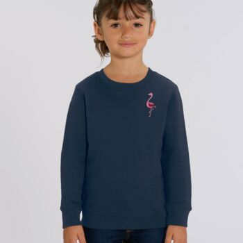 Childrens Organic Cotton Flamingo Sweatshirt, 6 of 8